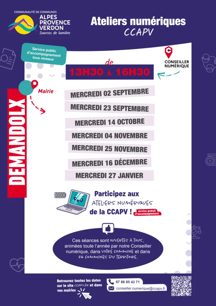 Ateliers numériques à Demandolx